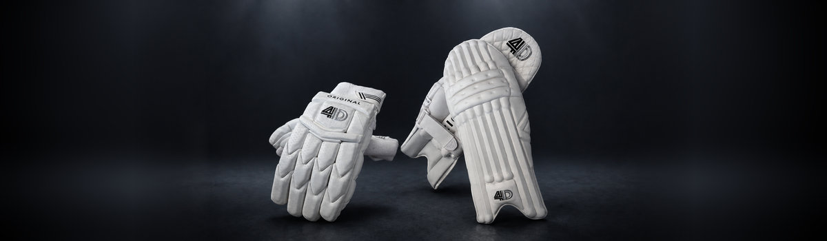 4D Cricket batting pads and gloves