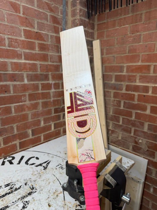 4D Sakura #024 Grade 3 English willow cricket bat front angle