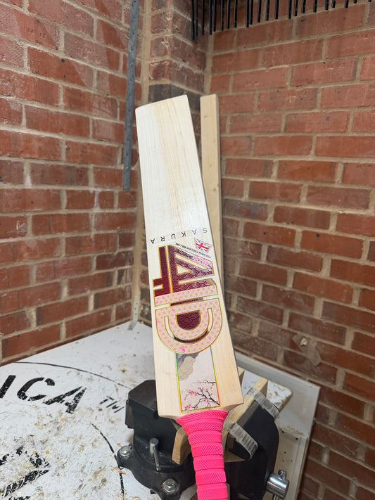 4D Sakura #6J003 Size 6 Grade 2 English willow cricket bat front face