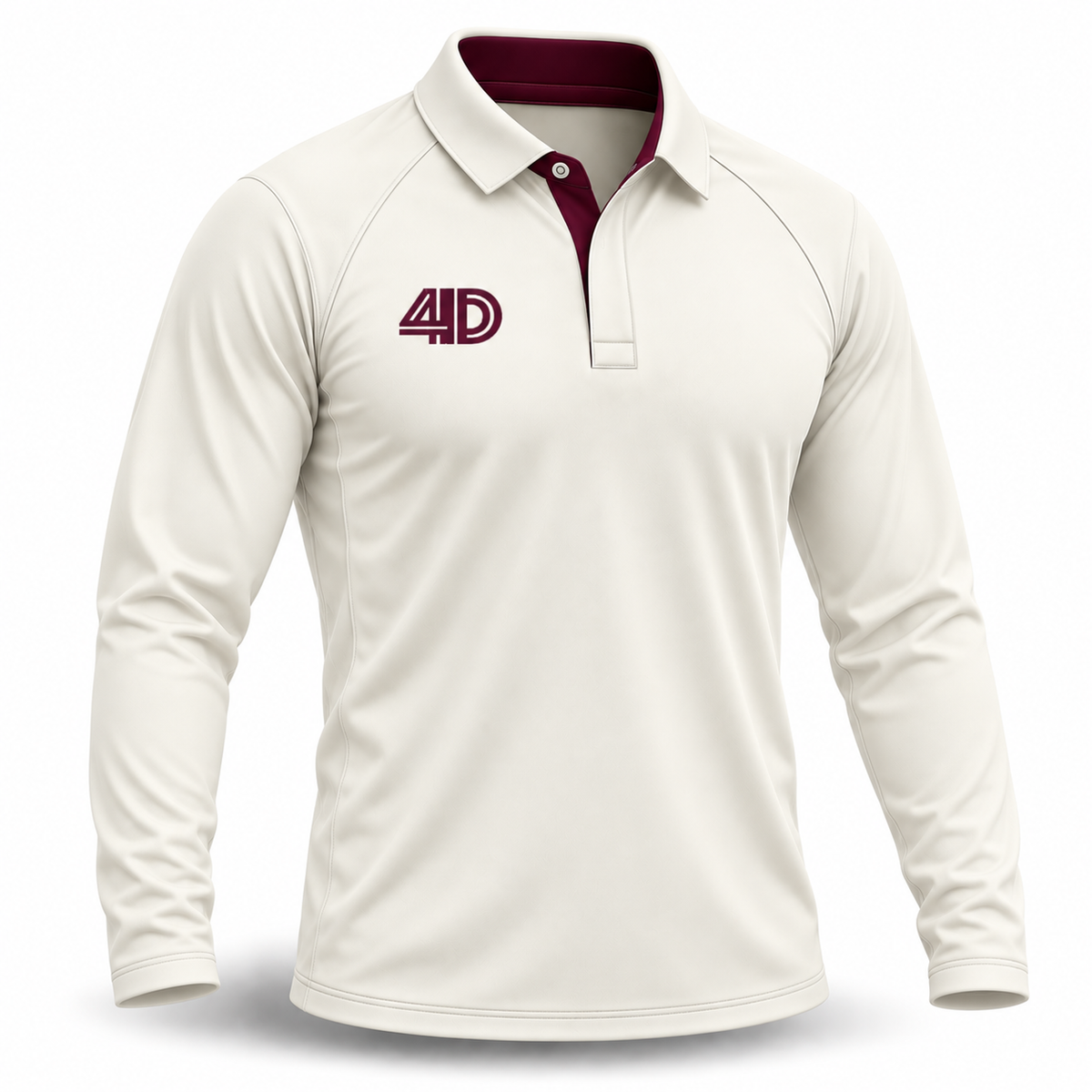 Custom Cricket White Long Sleeve Playing Shirt