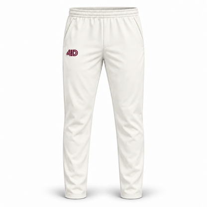 Custom Cricket White Playing Trousers – product view 3